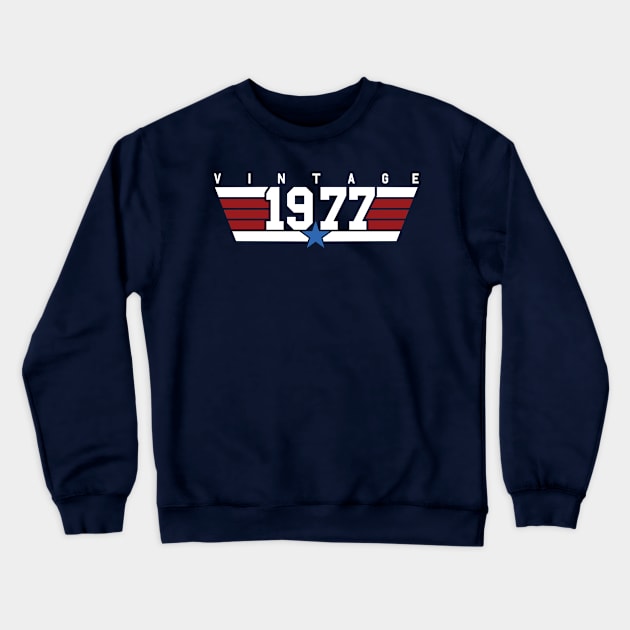 Vintage 1977 Aviator Crewneck Sweatshirt by Styleuniversal